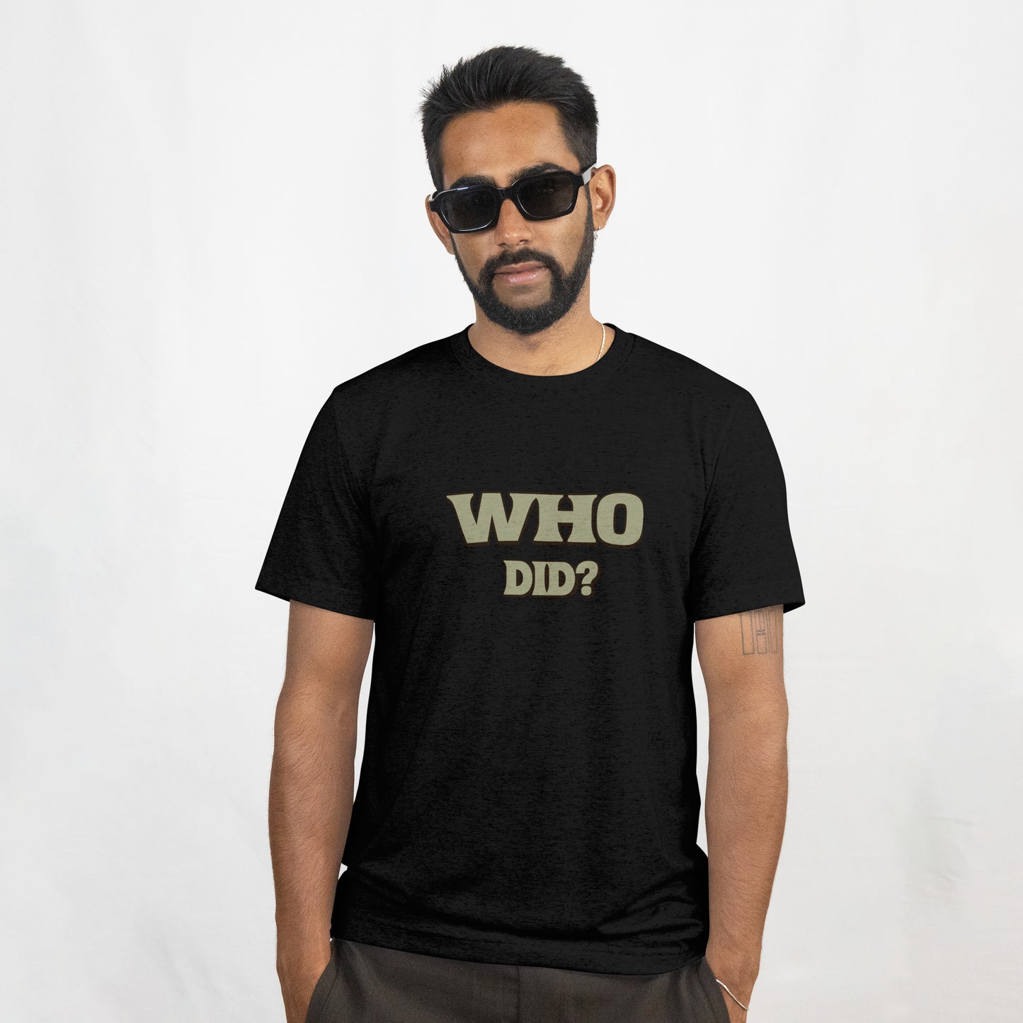 WHO DID? / GOD DID – Bold Faith Statement Tee (Unisex)