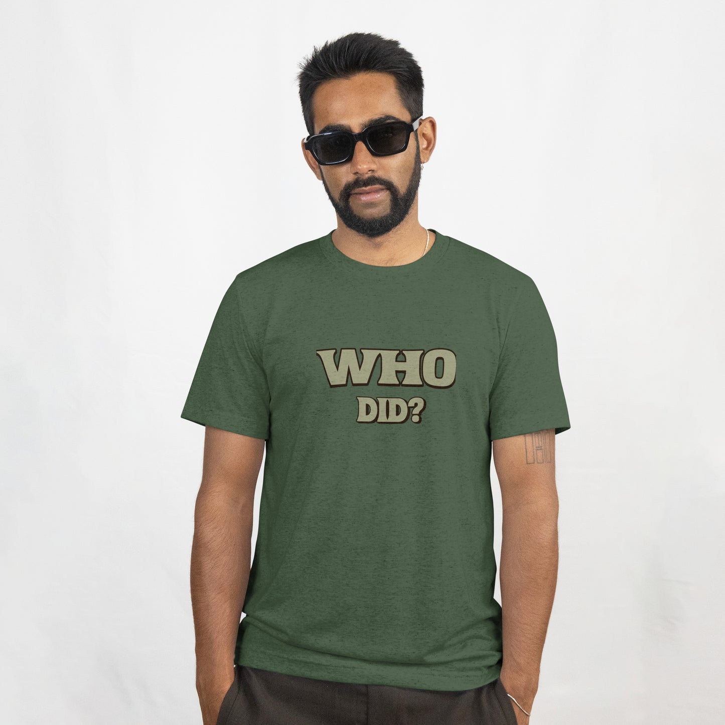 WHO DID? / GOD DID – Bold Faith Statement Tee (Unisex)