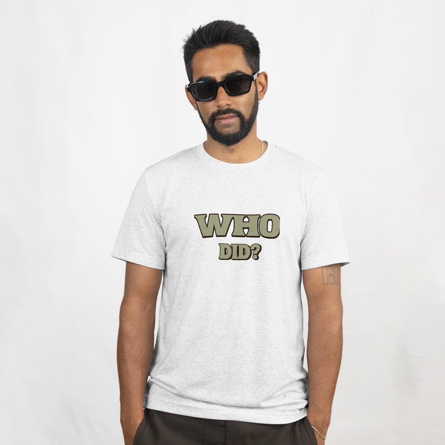 WHO DID? / GOD DID – Bold Faith Statement Tee (Unisex)