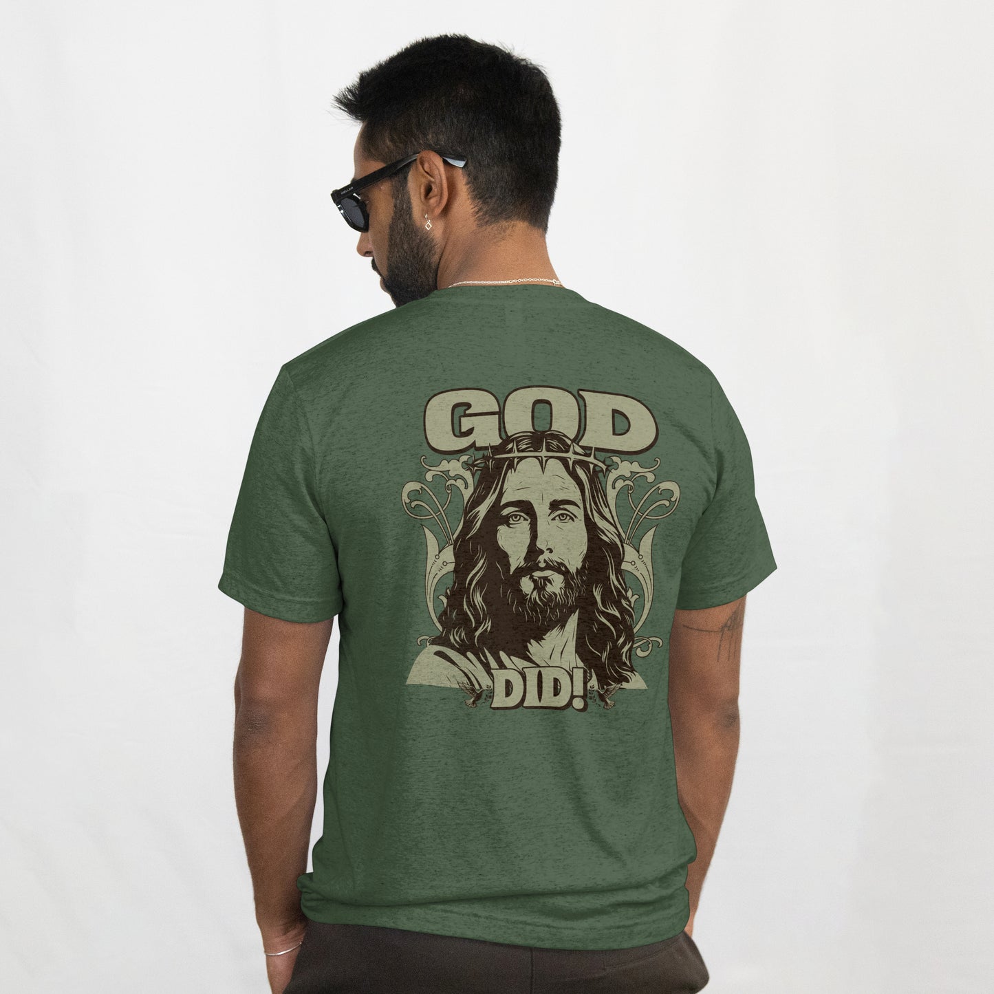 WHO DID? / GOD DID – Bold Faith Statement Tee (Unisex)