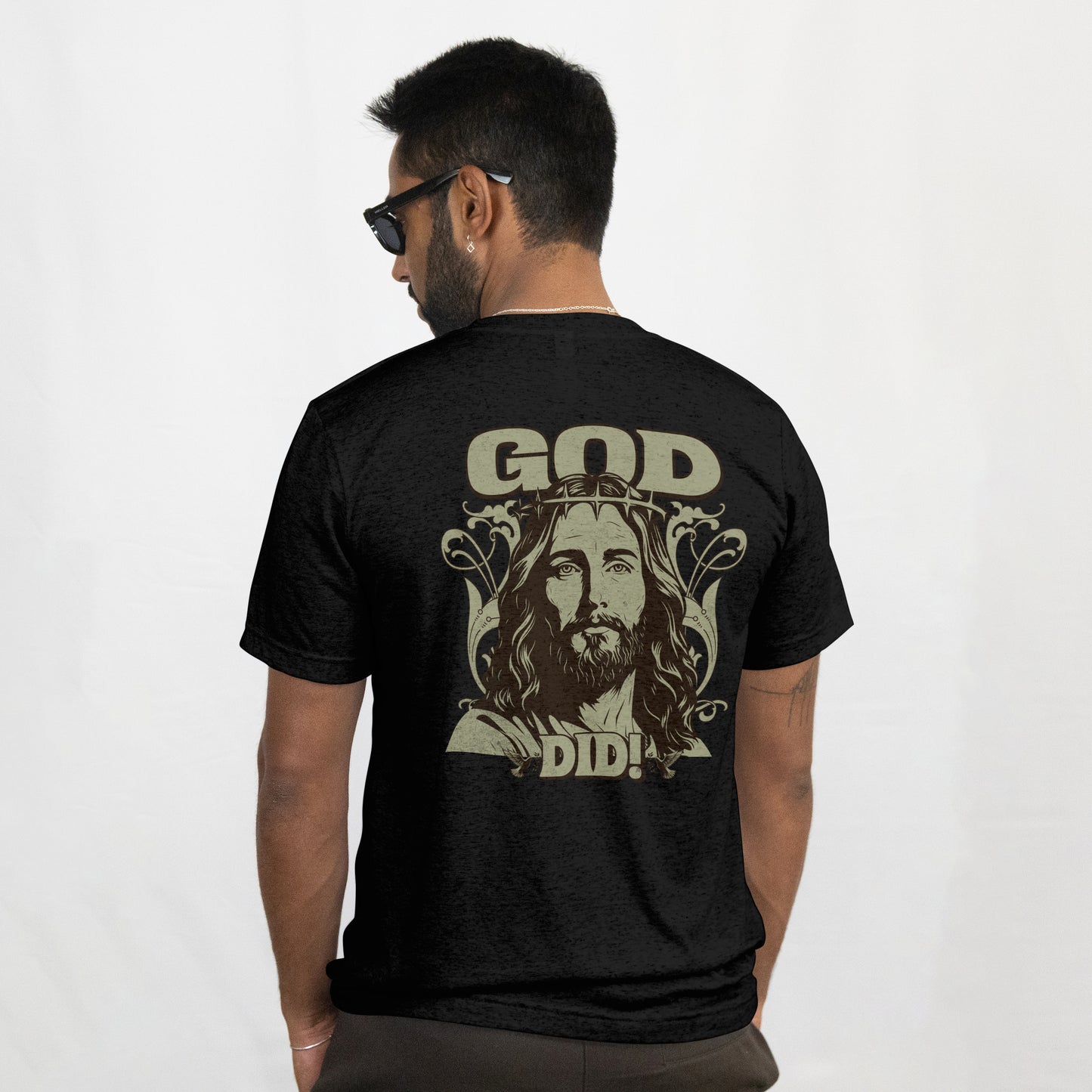 WHO DID? / GOD DID – Bold Faith Statement Tee (Unisex)