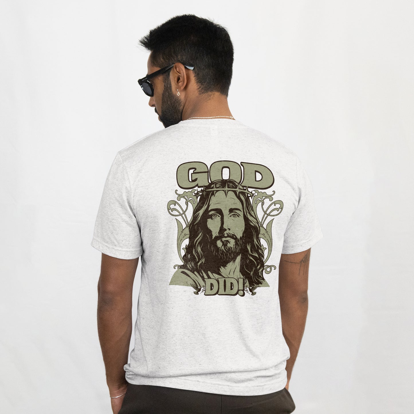 WHO DID? / GOD DID – Bold Faith Statement Tee (Unisex)