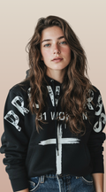 Proverbs| Cross Graphic Hoodie - Premium Pullover Hoodie