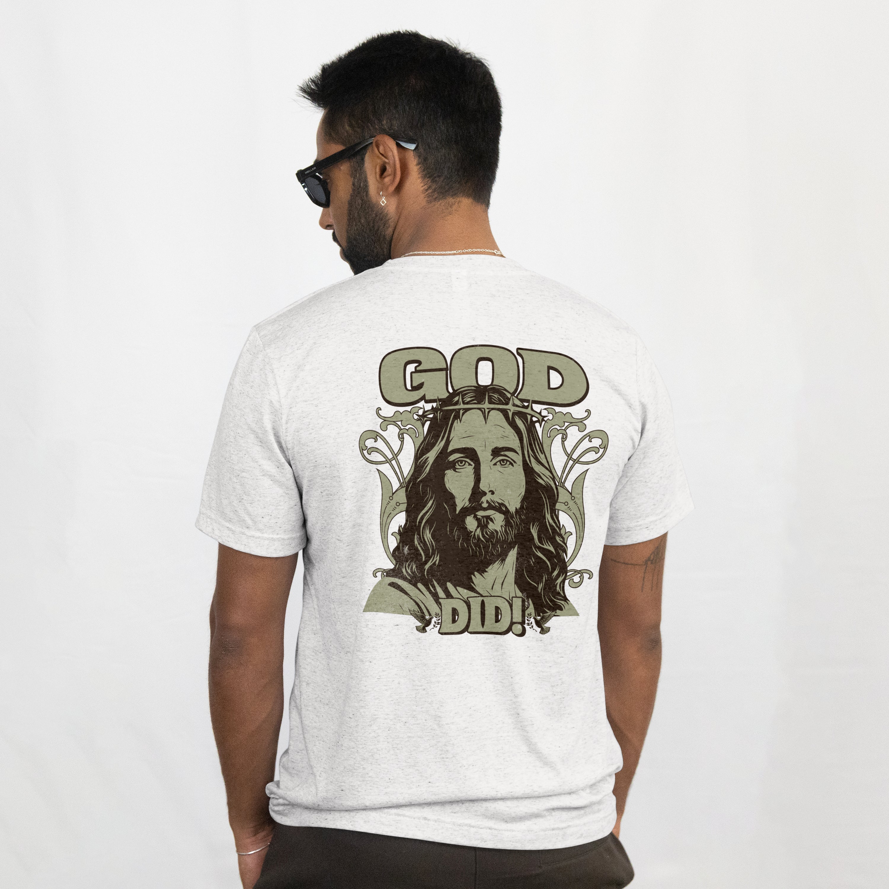 WHO DID? / GOD DID – Bold Faith Statement Tee (Unisex)