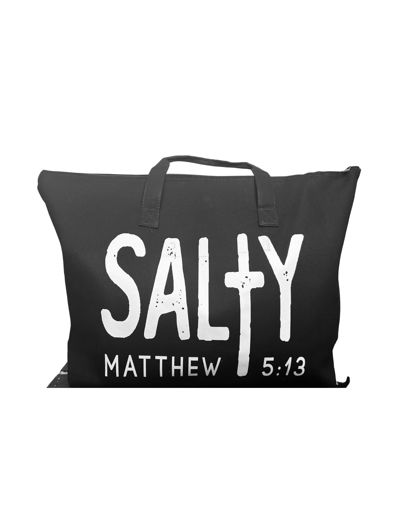 Salty – Large Black Tote | Matthew 5:13
